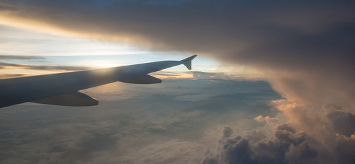 Obraz na płótnie Canvas View from airplane window