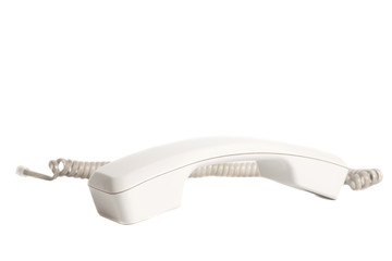 White telephone handset