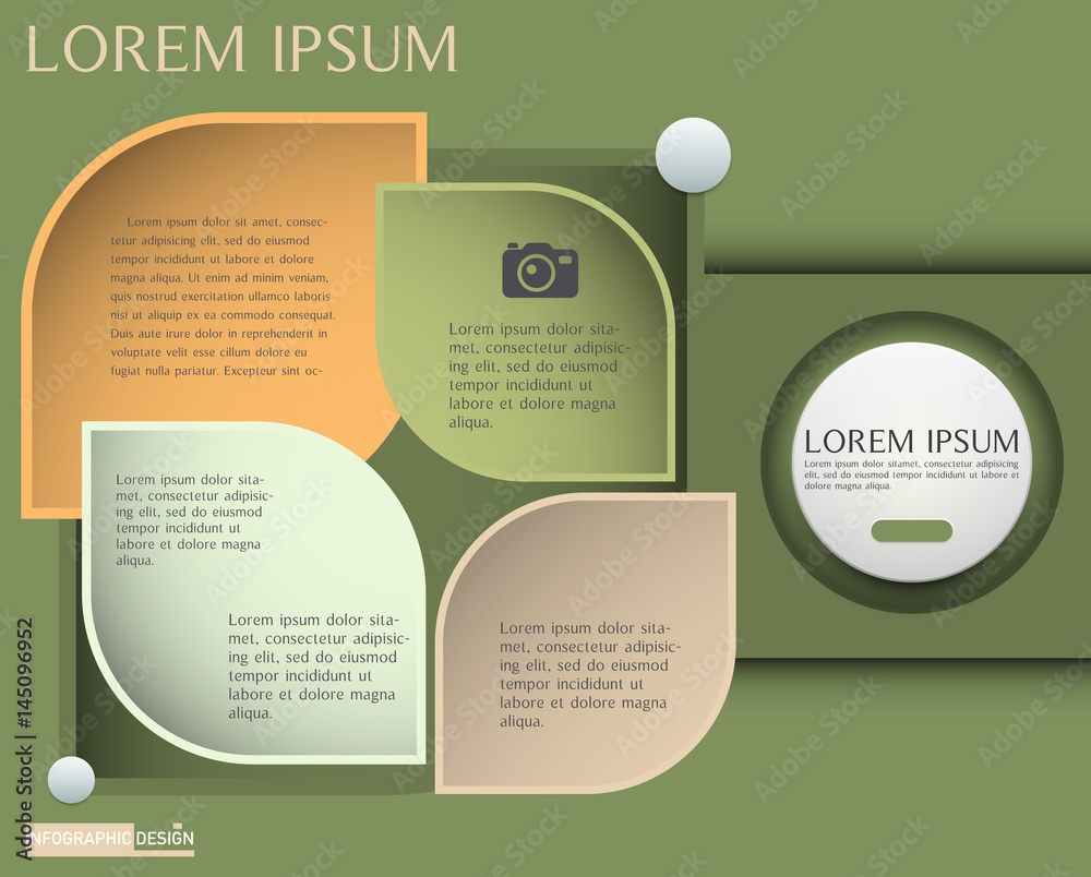 Wall mural vector element for infographic design,presentation and chart,abstract background
