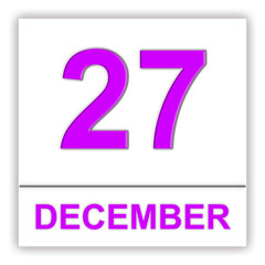 December 27. Day on the calendar.