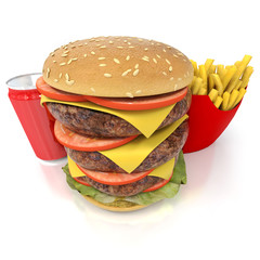 Oversized burger menu