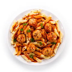 Pasta with meatballs