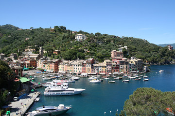 Fototapeta na wymiar Portofino harbour Hafen Port with boats