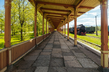 Inoperative railway station platform in Haapsalu