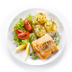 Fried fish with potatoes