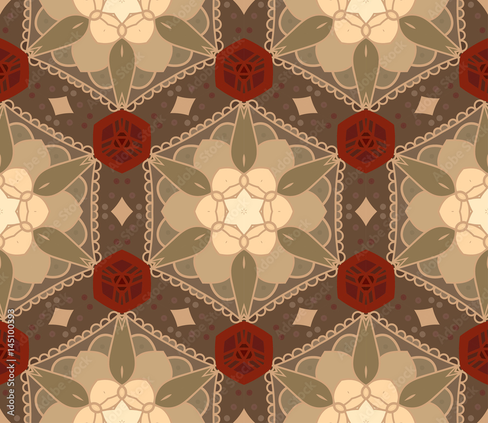 Aufkleber seamless abstract hand drawn vector pattern