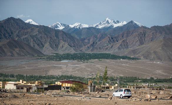 View of  Mountain Range Landscape, Leh Ladakh , India
