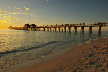Naples pier beach