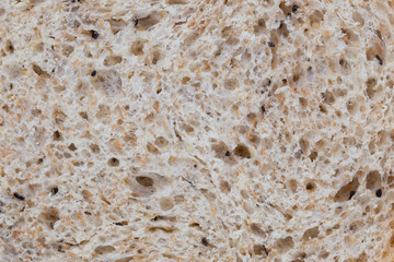 surface texture of slice whole wheat bread