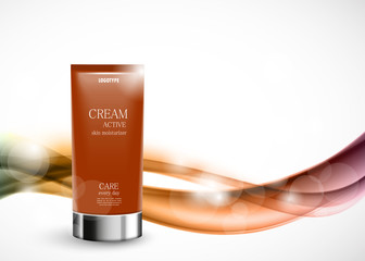 Body cream cosmetic ads template