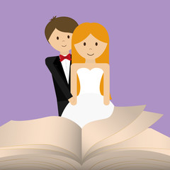 get married couple bible card vector illustration eps 10