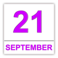 September 21. Day on the calendar.