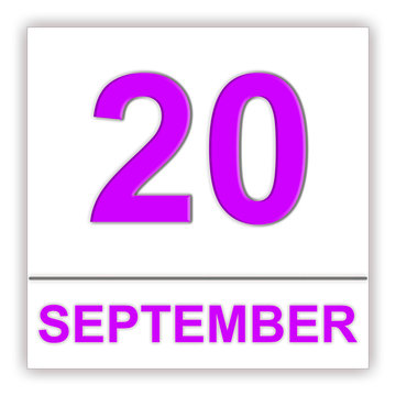 September 20. Day on the calendar.