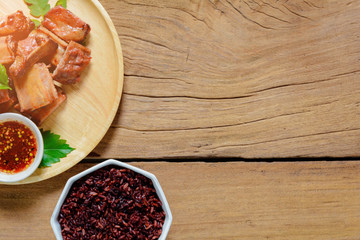 pork bone baked and sauce