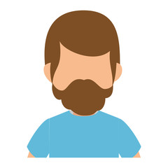 young man avatar character vector illustration design