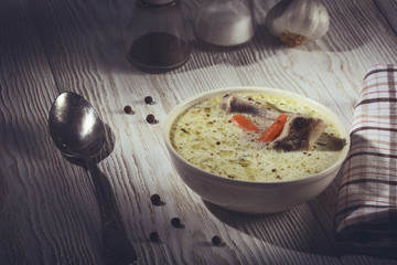  homemade cucumber soup on the ribs