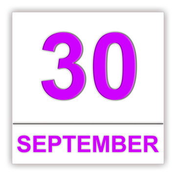 September 30. Day on the calendar.