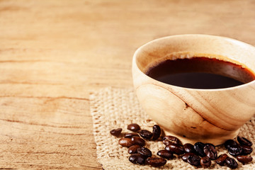 coffee cup on wood table