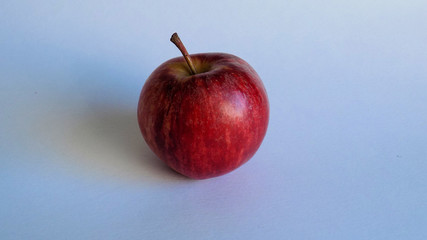 One Red Apple with Heart Reflection