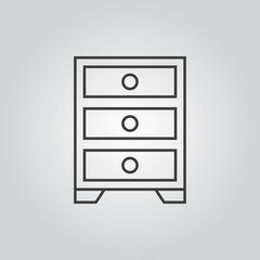Nightstand icon sign