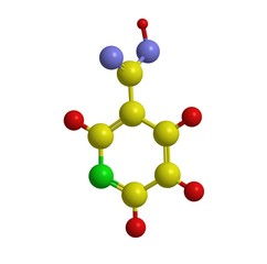 Obraz premium Molecular structure of nicotinic acid (vitamin B3)