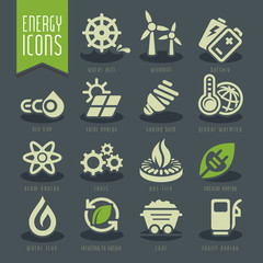 Energy icon set.