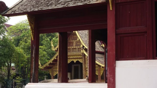 Wat Jedi Luang Chaingmai Thailand time lapse shot