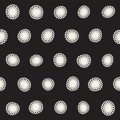 Vector seamless freehand pattern. Abstract background with floral brush strokes. Hand drawn texture