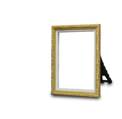 Vintage photo frame on white background with clipping path.