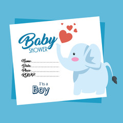 baby shower invitation card vector illustration design