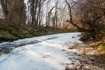 Ice creek. Spring is coming