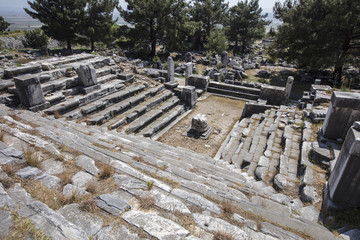 Ruins of the ancient city of Priene, Turkey