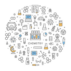 Round line web concept for chemistry