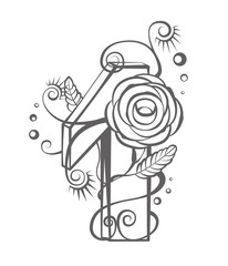 Floral number one for your design