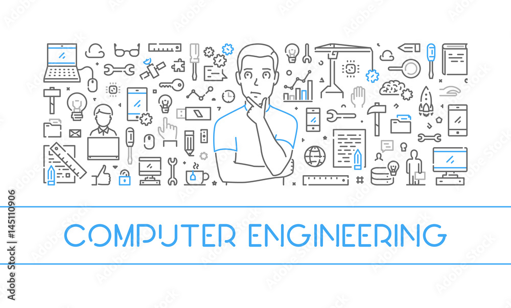 Poster line web banner for computer engineering