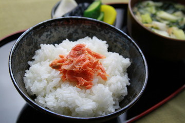 白米と鮭