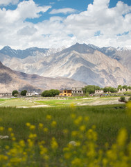 Fototapeta na wymiar View of Mountain Range Landscape, Leh Ladakh , India