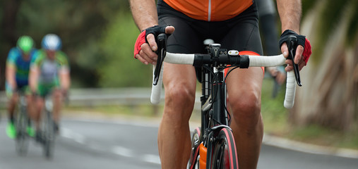 Cycling competition,cyclist athletes riding a race