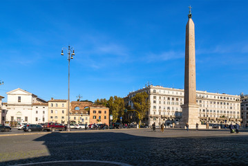 Fototapeta na wymiar Rome, Italy. The Lateran obelisk in the San Giovanni square, XV century BC