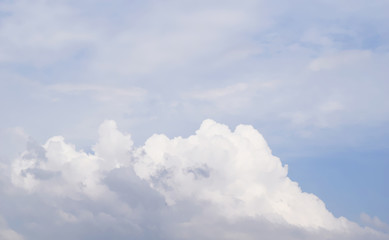 Blue sky with white clouds background in cloudy day