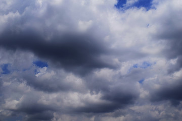 Blue sky with white clouds background in cloudy day