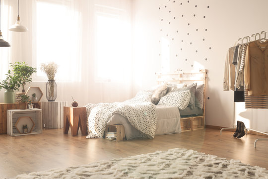 Bedroom with dots