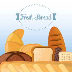 fresh bread baking organic health food vector illustration eps 10