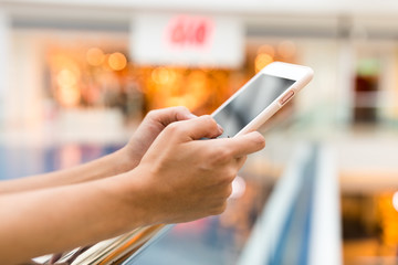 Finger touch on mobile phone