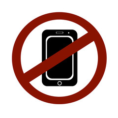 Forbidden call vector icon. Telephone not allow sign. No phone symbol.