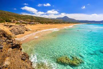 Beautiful Falassarna beach on Crete, Greece