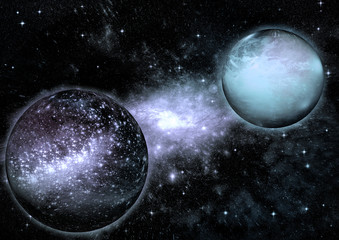 galaxy in a free space