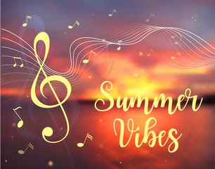 Summer vibes card. Vector illustration