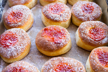 donut and powdered sugar