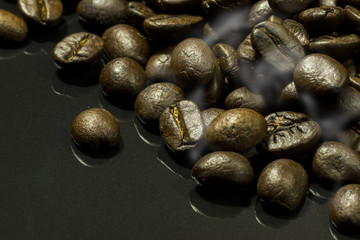 Close-up of coffee beans.